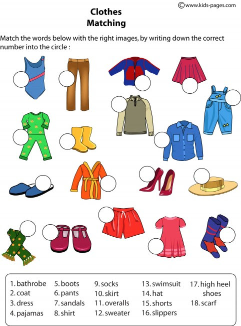 weather worksheet: NEW 559 WEATHER CLOTHES WORKSHEET