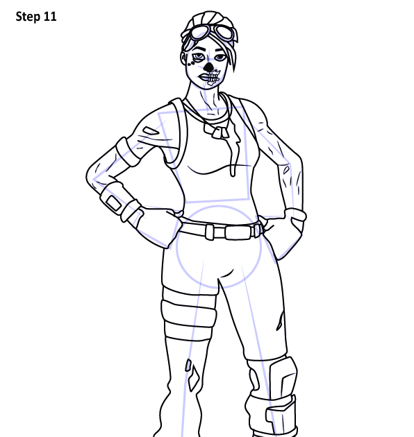 Fortnite Coloring Pages Renegade Raider  Coloring Page Blog