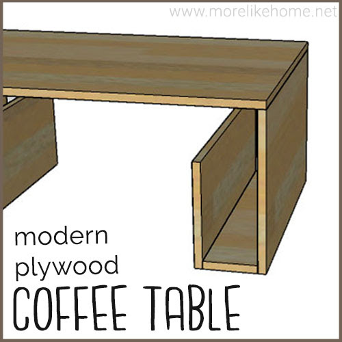 diy coffee table building plans plywood minimalist modern easy