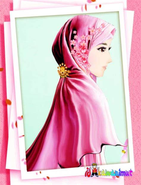 Gambar Animasi Kartun Muslimah Sedih  status  wa  galau