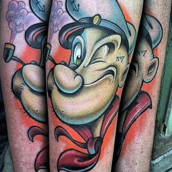 Desain Tato Kartun Keren Moa Gambar