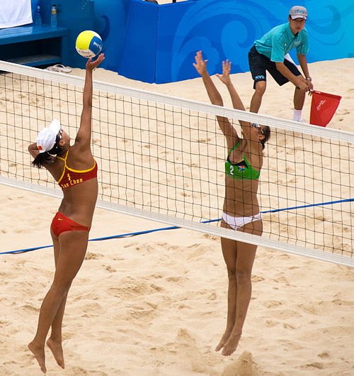 Beach volley at the Beijing Olympics - China v. South Africa