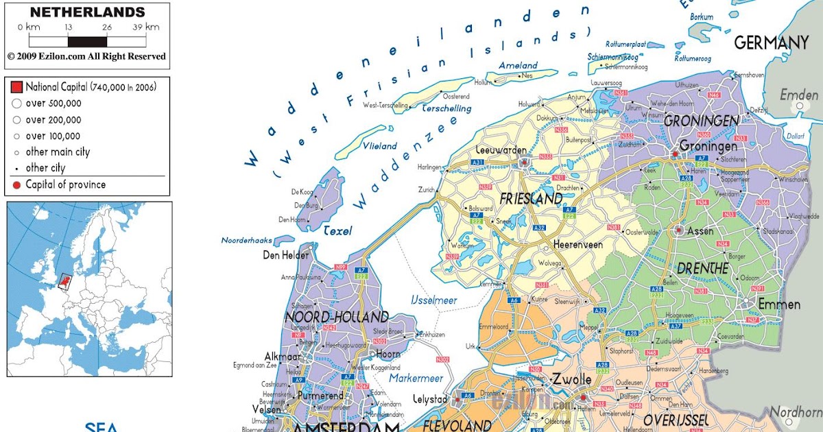 Nederländerna Karta - Nederlanderna North Holland Vaderprognos : Vill