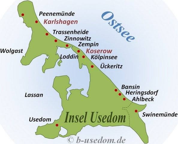 Karte Usedom