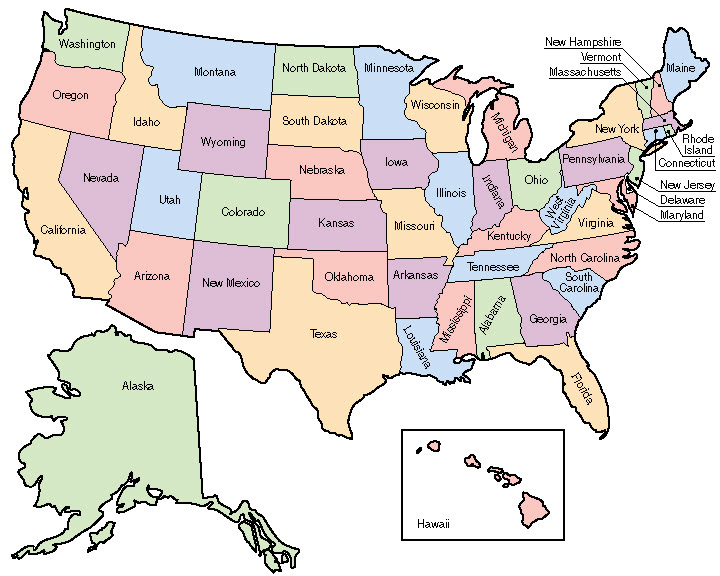 Карта США со Штатами. Карта Штатов США со столицами. USA 50 States Map. Административное деление США. States activities