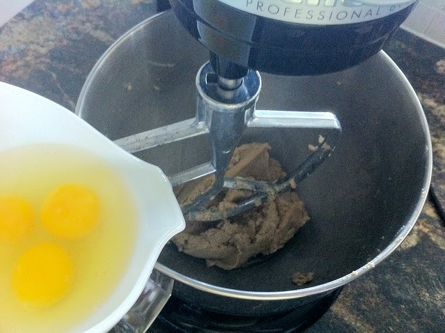 Adding 3 Eggs to Batter