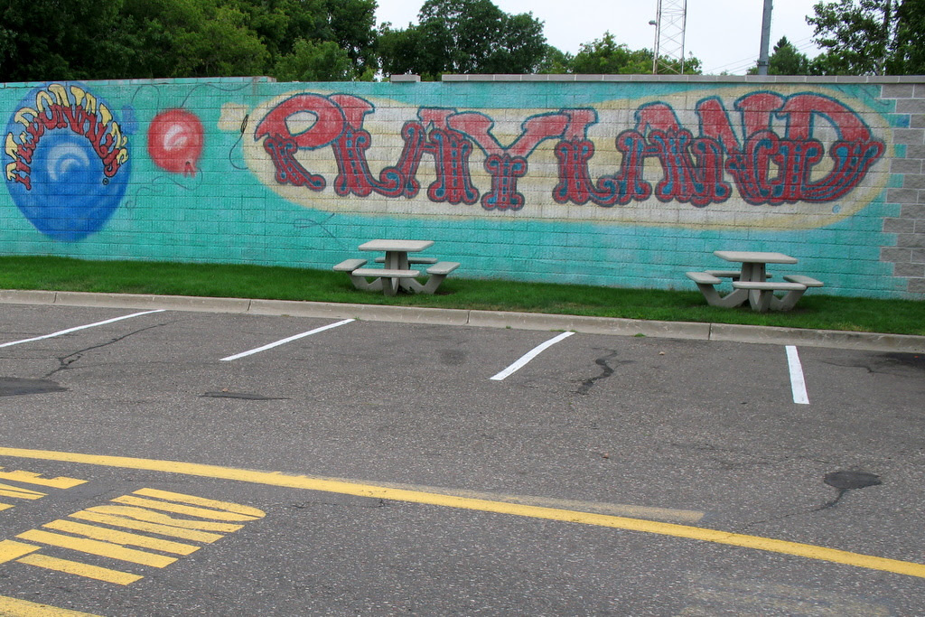 Artwork mural from the old McDonalds play land in West St Paul.