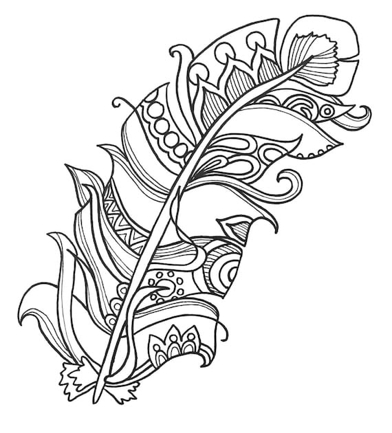 Effortfulg: Feather Coloring Pages