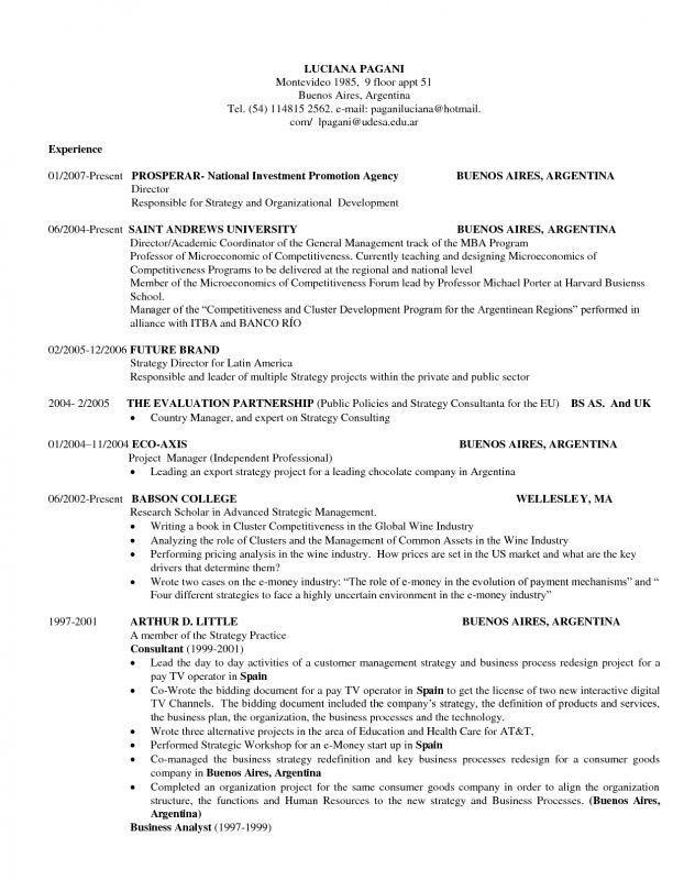 Harvard Resume Template Pdf