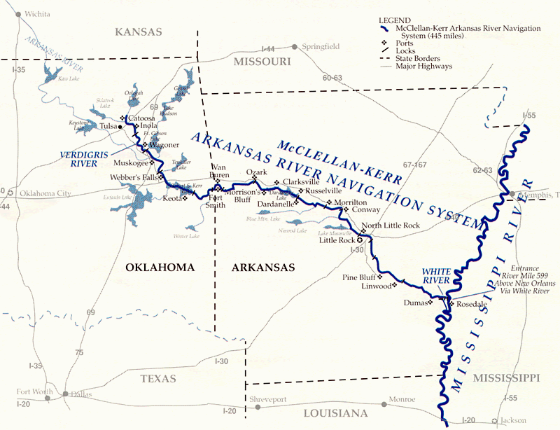 Oklahoma Arkansas Map