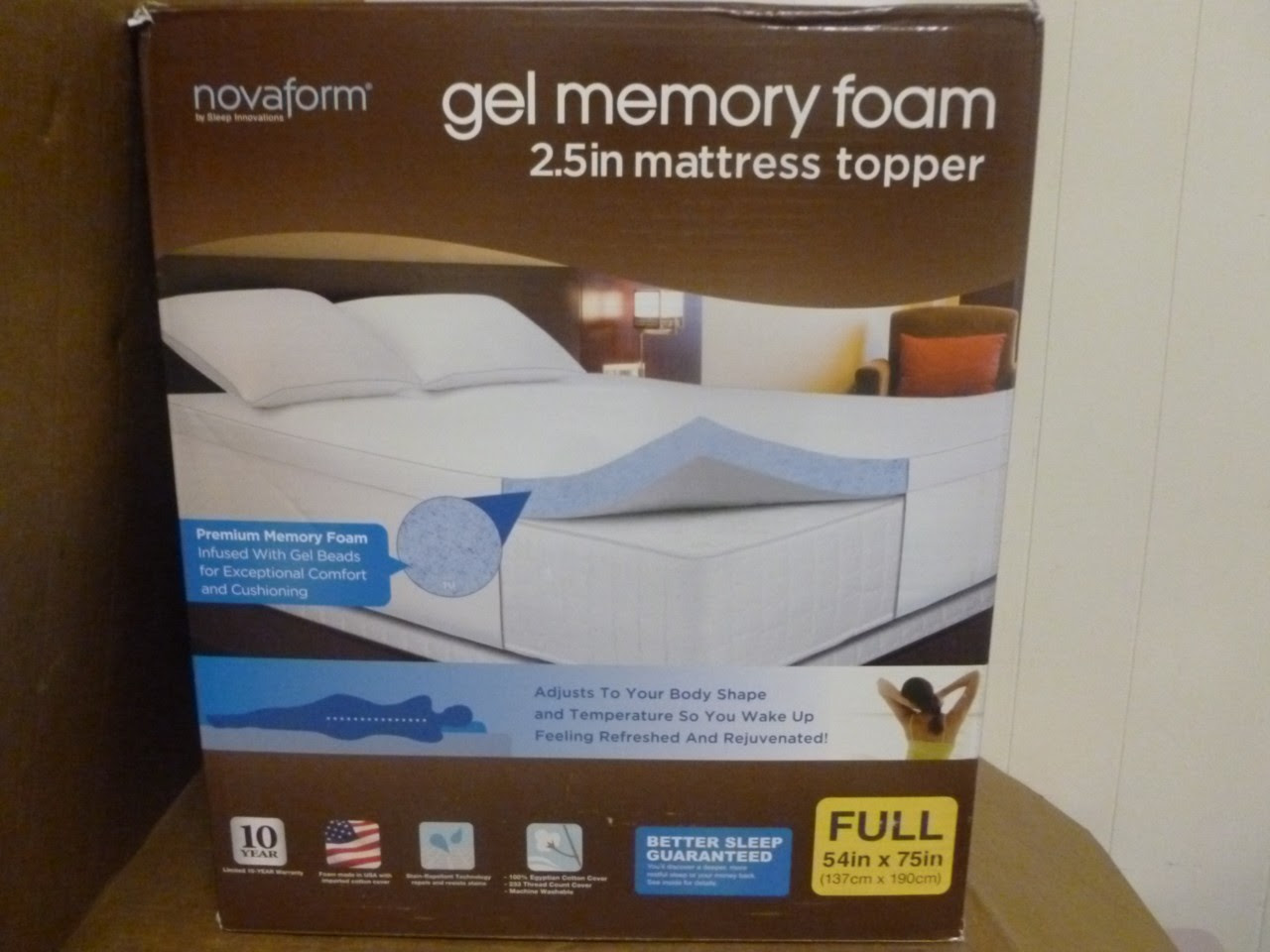 novaform 8 twin gel memory foam mattress review