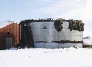Frozen foam could be seen overflowing a water-holding tank on Feb. 18 at Cavel International, a horse-slaughtering plant in DeKalb. Chronicle file photo CURTIS CLEGG