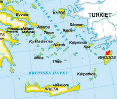 Rhodos Karta Grekland | Karta