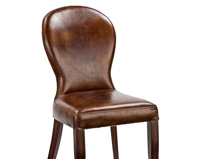 West Elm Slope Arm Leather Dining Room Chairs