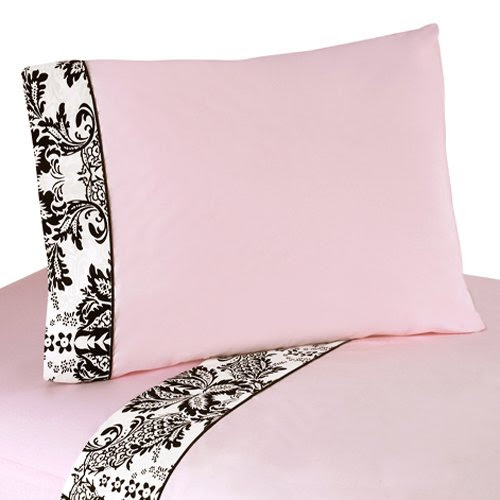 Black White Damask Bedding Grand Sales 4pc Queen Sheet Set for Pink