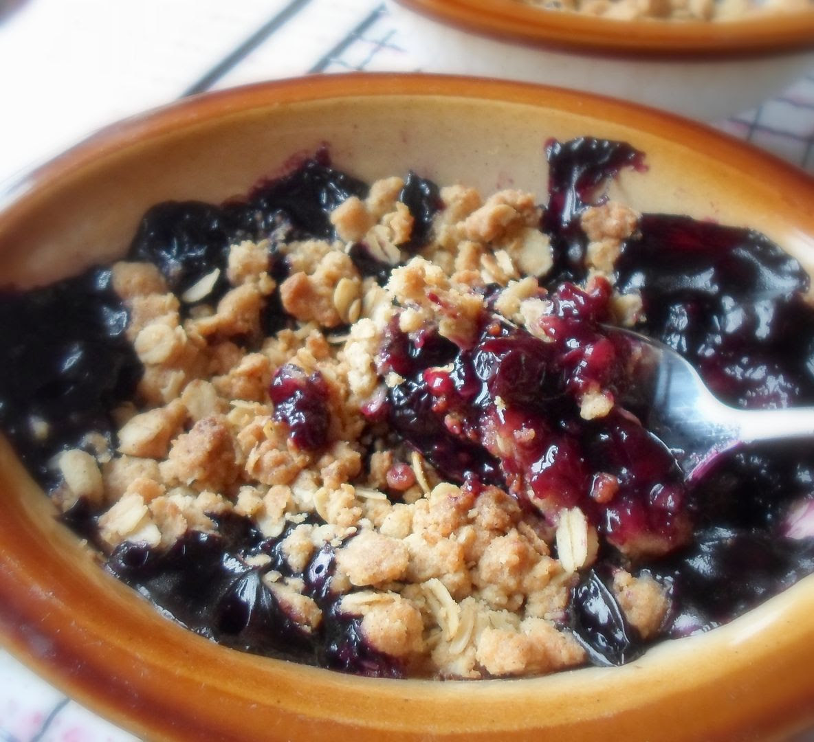 Quick Blueberry Crumble For Two