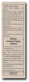 notice décès de Dominique François Tafanelli