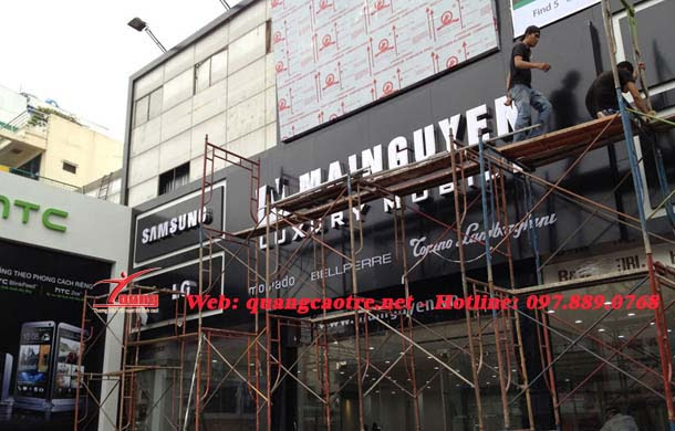 Ốp mặt dựng alu mặt tiền cửa hàng Ốp mặt dựng alu mặt tiền cửa hàng