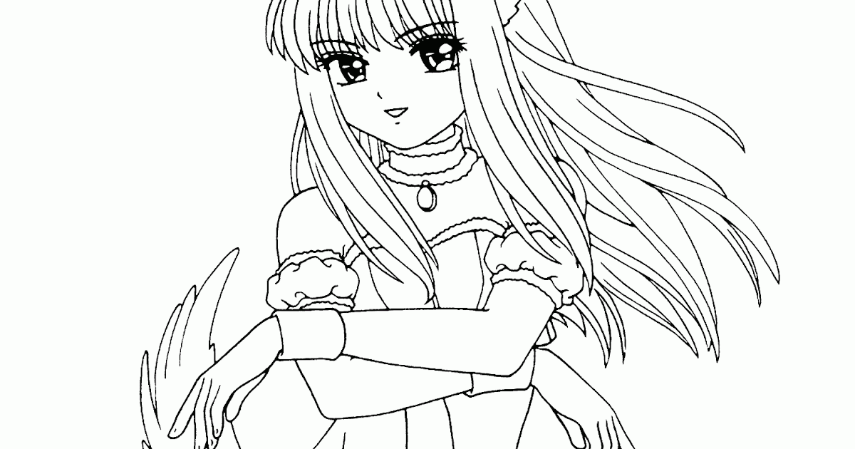 Download 117+ Long Hair Coloring Pages For Girls Anime PNG PDF File