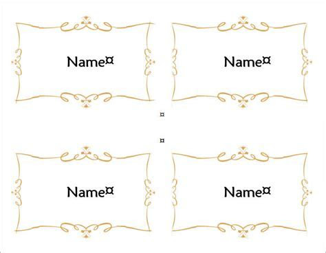 Sample Place Card Template 6 Free Documents Download in Sample Place Card Template 6 Free Documents Download in