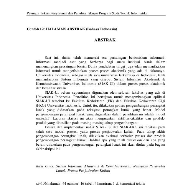 Contoh Abstrak Teknik Informatika Surat Rasmi Ra
