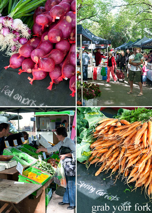 red onions carrots vegetables at christchurch farmers market canterbury
