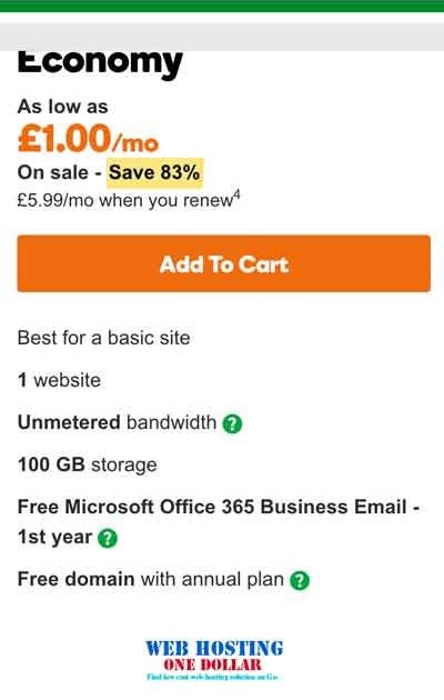 how much does godaddy charge to build a website
