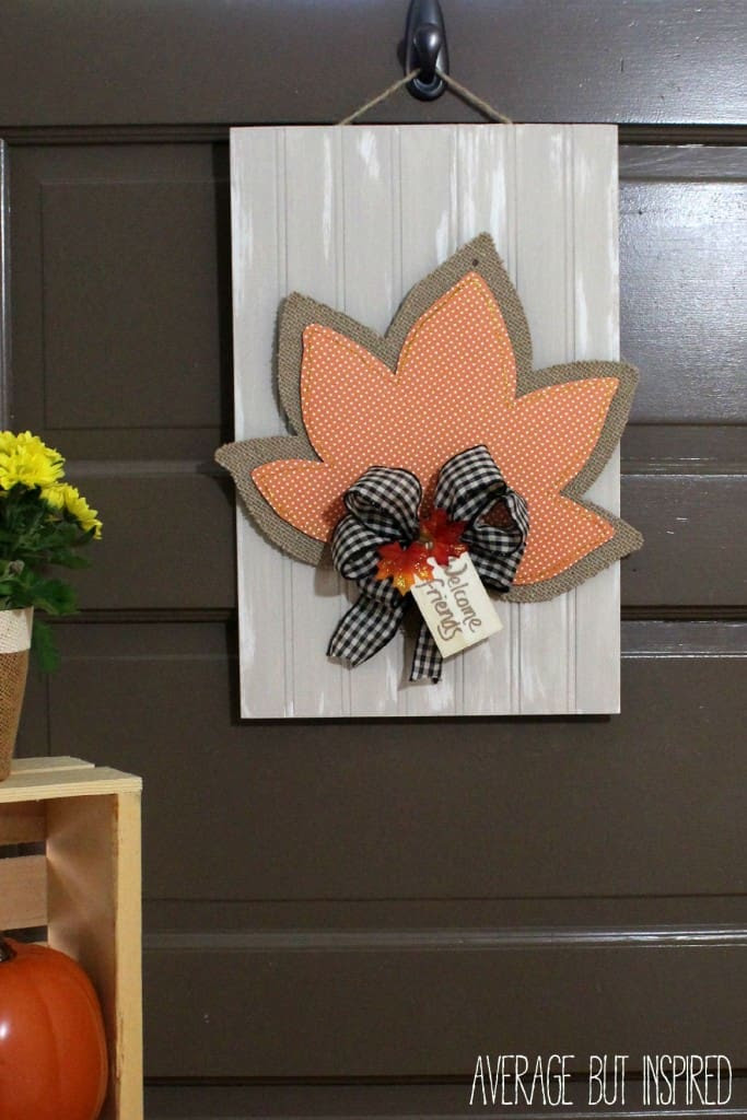 Turn a dollar store fall decoration into a totally cute piece of decor for your home! A few supplies and fifteen minutes are all you need!