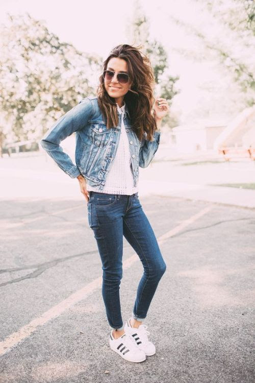 how to style your denim jacket   just trendy girls