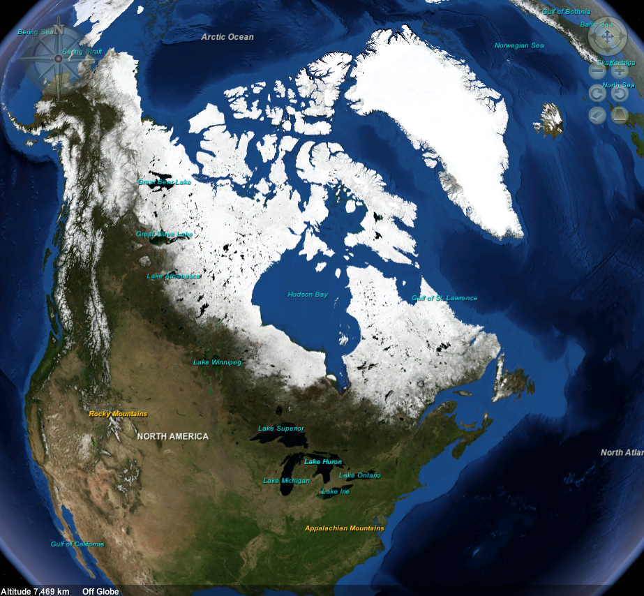 Карта ледников мира