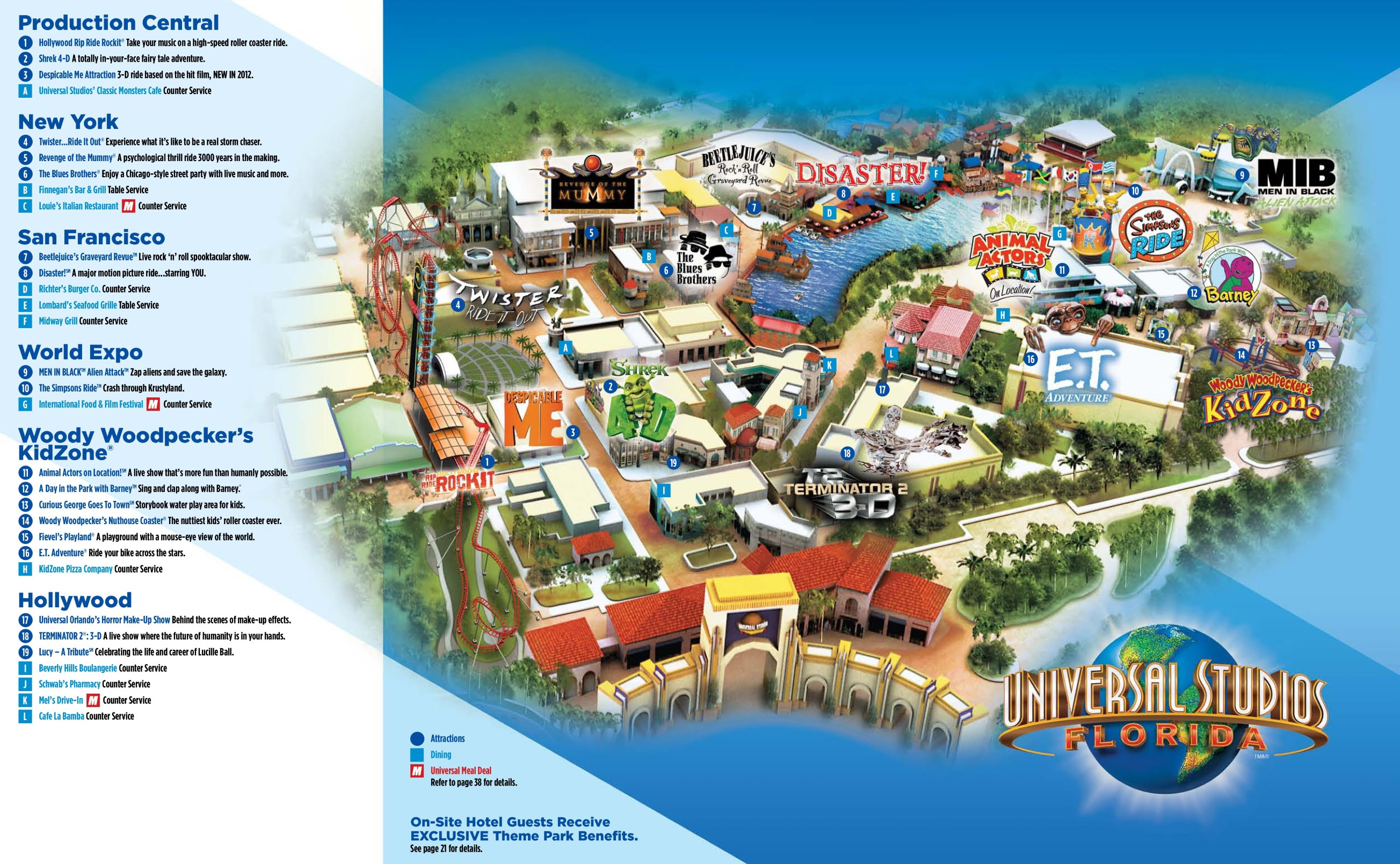 Florida Map 2018 Universal Studios Florida Maps