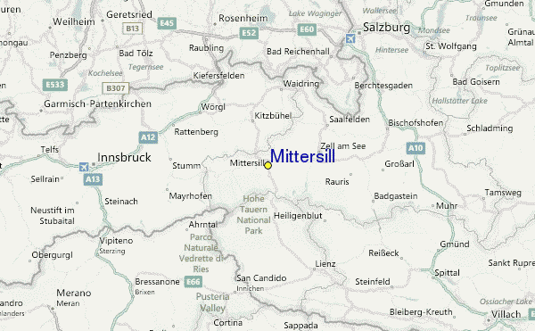 Map Of Mittersill Austria - Maps of the World