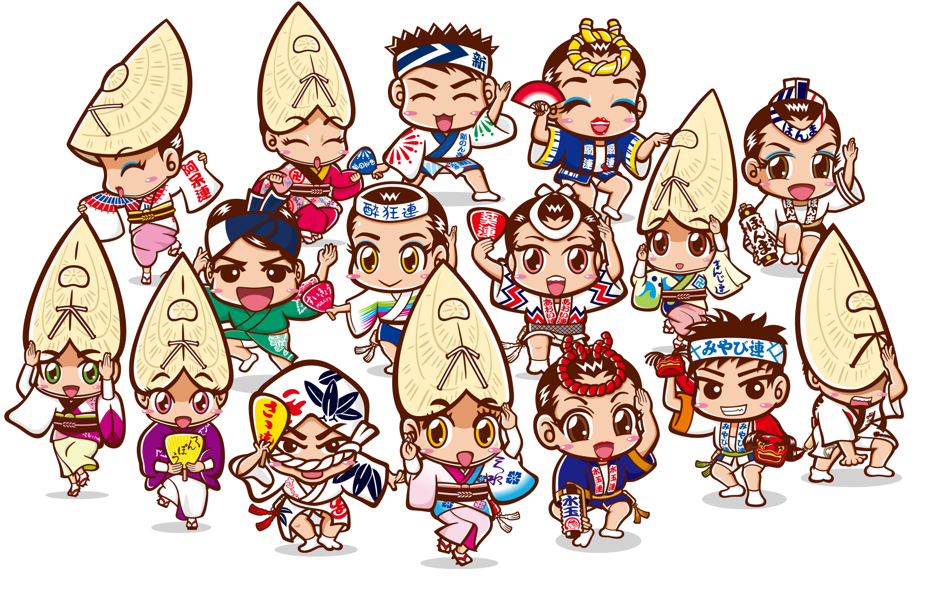 イラスト 阿波 踊り
