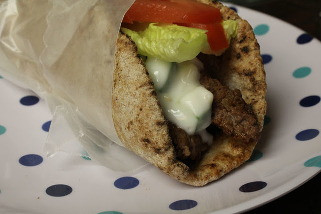 Grilled Ground Beef Gyros