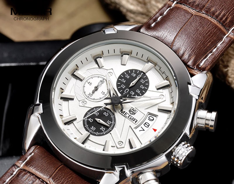 Cheap Price megir fashion leather sports quartz watch for man military ...