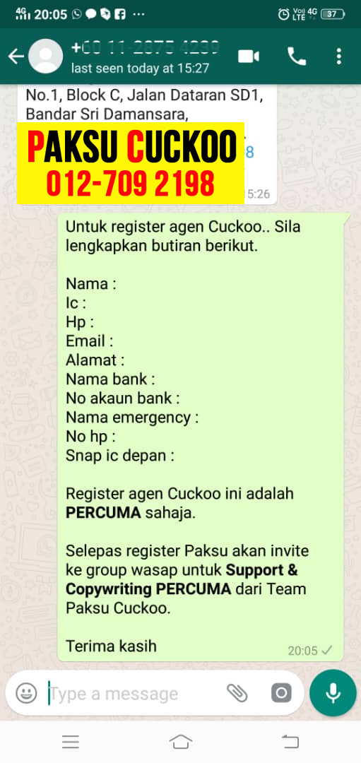 registration cara register dan daftar jadi agen cuckoo labuan jadi ejen cuckoo jadi agent cuckoo di wilayah persekutuan labuan