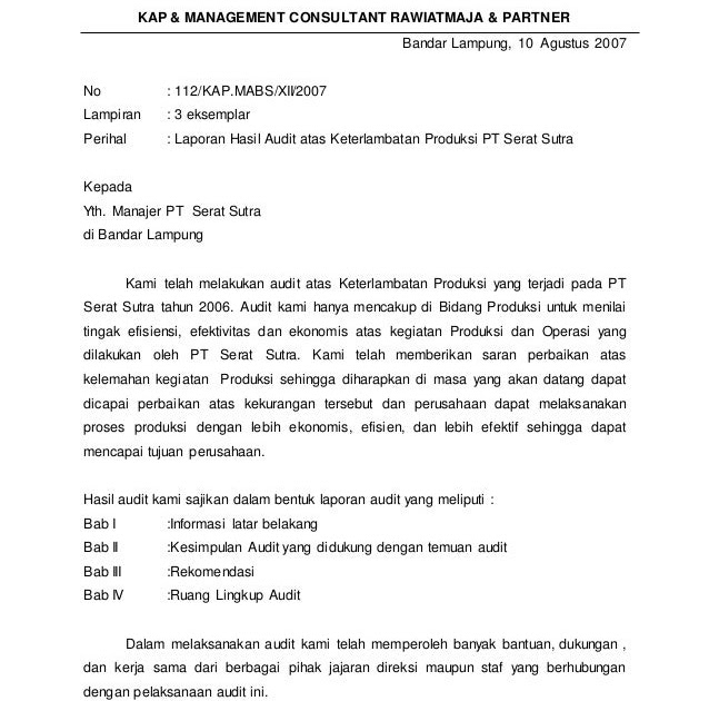 Fungsi Laporan Hasil Audit Manajemen Seputar Laporan