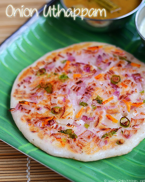 Onion uttapam recipe South Indian breakfast recipes Raks Kitchen
