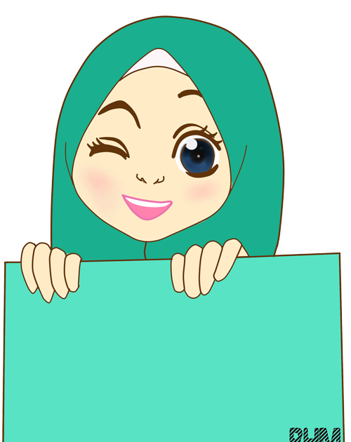 Hijab Logo Kartun Muslimah Katepeso Ideal