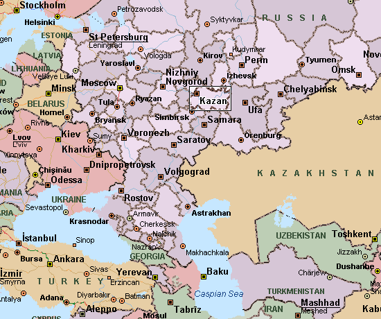 Kazan Russland Karte