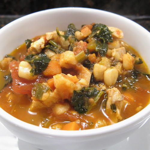 Hominy, Chicken and Kale Stew