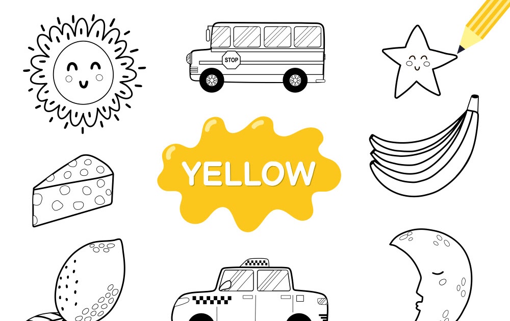 Color Yellow Coloring Page - Yellow Coloring Page Coloring Home : - Png