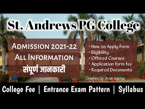 St. Andrews College Gorakhpur, Online Application Form 2021-22 for UG