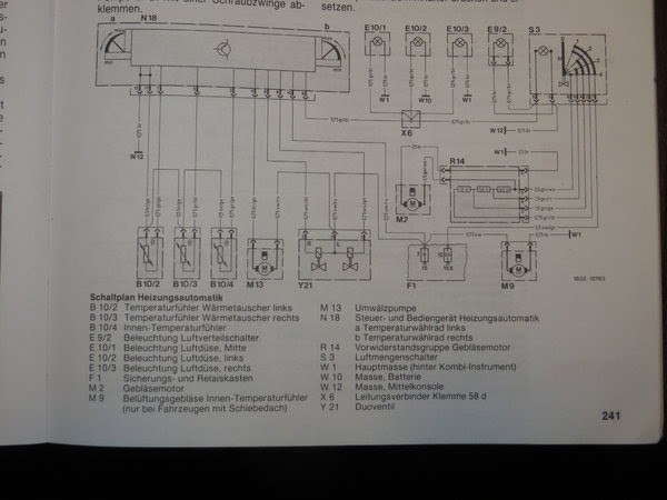 W124 Schaltplan Schiebedach
