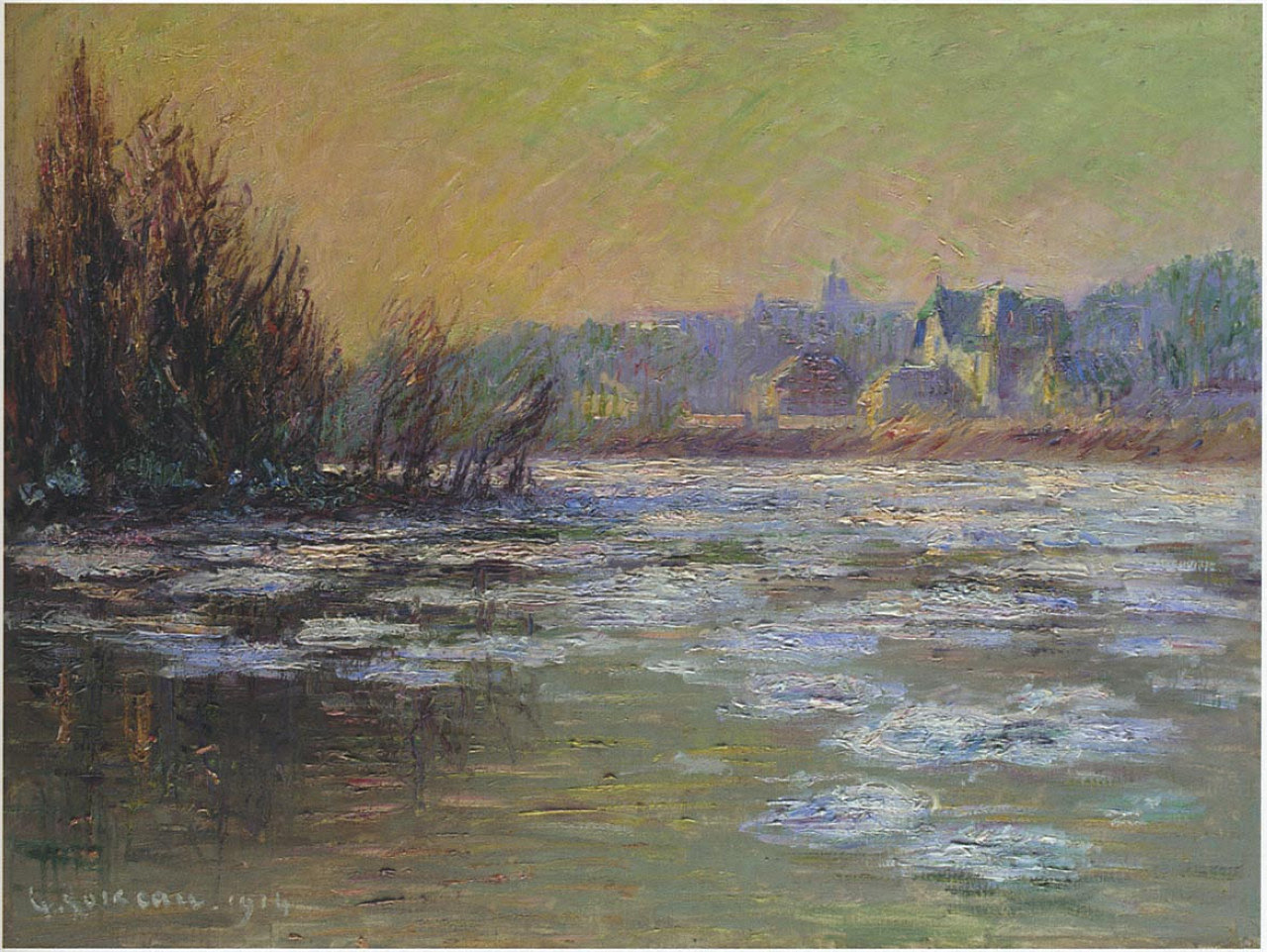 Ice on the Oise River - Gustave Loiseau