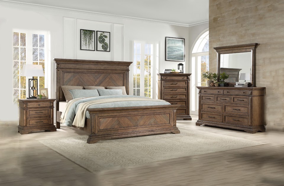 cheap walnut bedroom furniture set