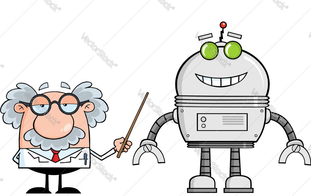 Vector Robot Cartoon Vector Art Bank