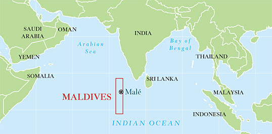 Maldives On World Map