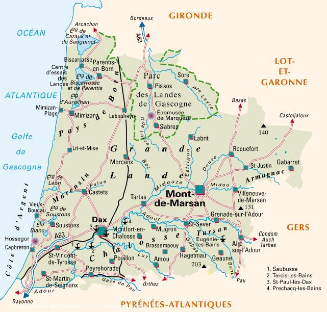 Mapa Las Landas 
