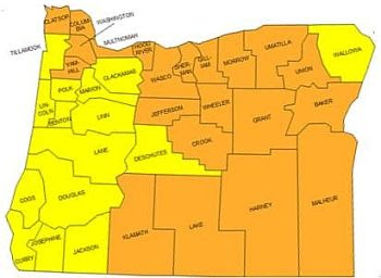 Oregon Zip Code Map By County